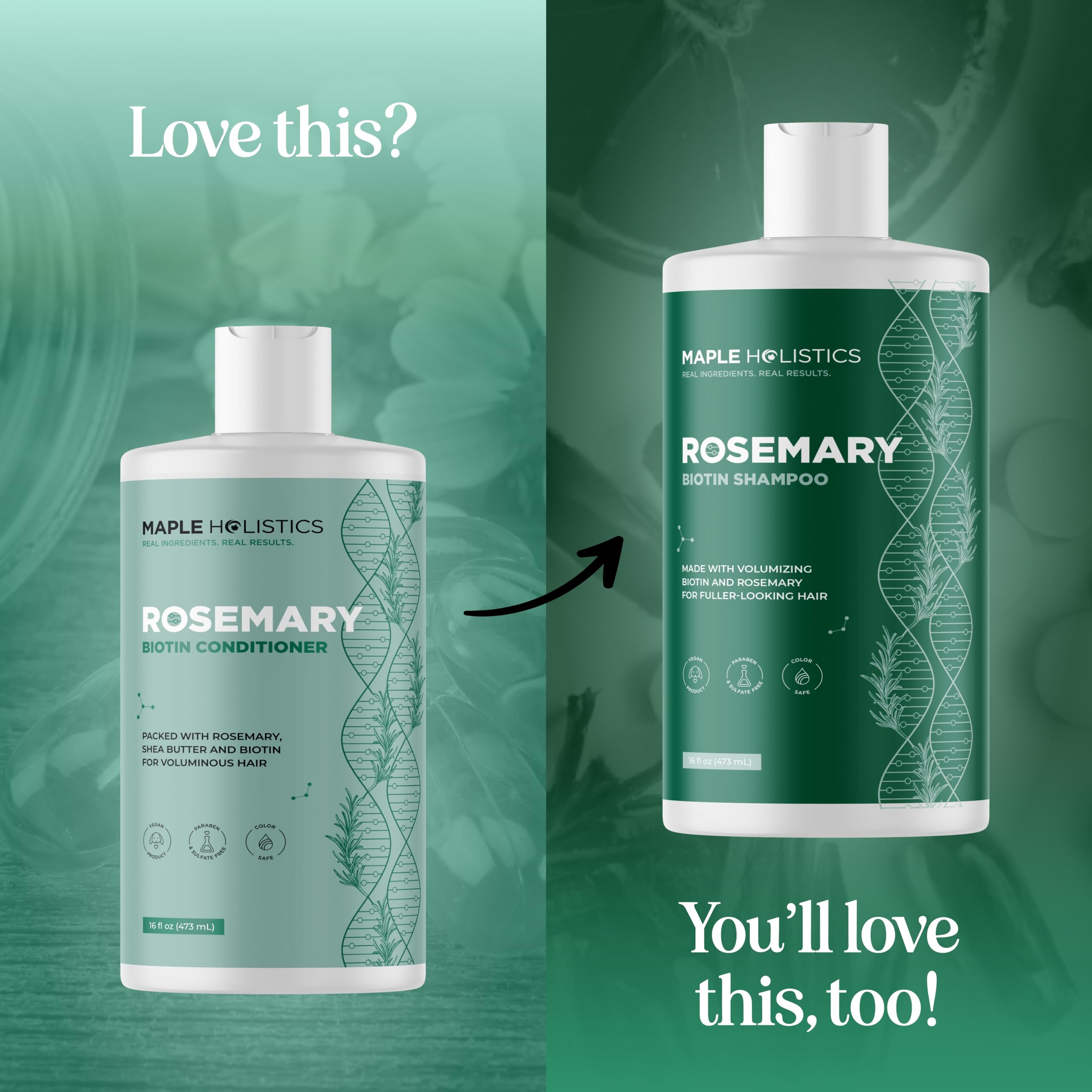 Biotin Rosemary Conditioner for Thinning Hair - Maple Holistics Official Imagery - 5