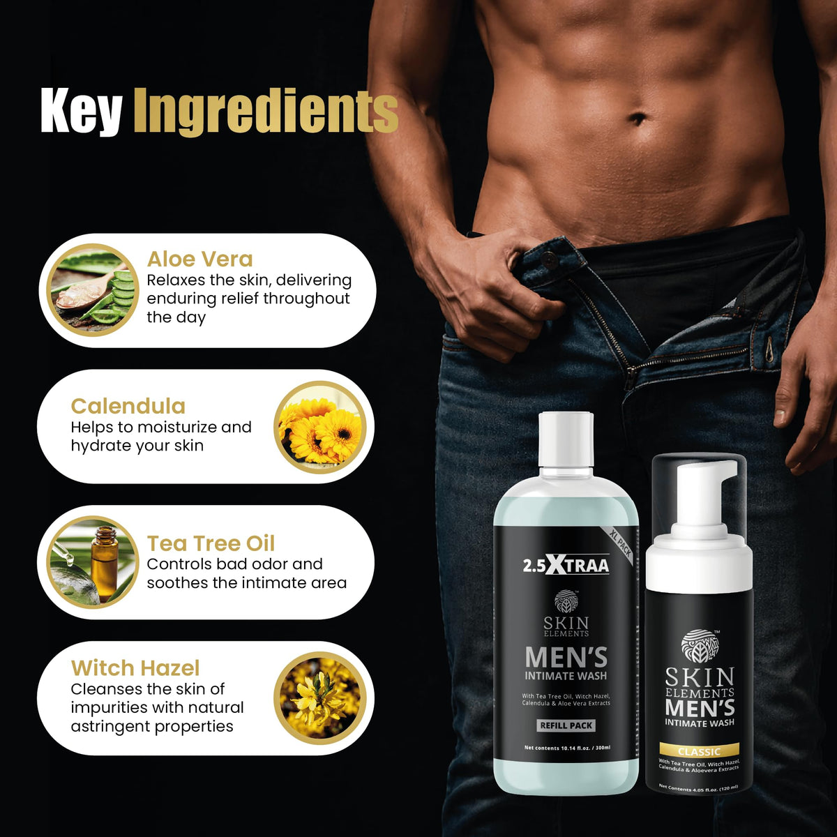 Skin Elements Mens Intimate Wash JUMBO Pack - Skin Elements Official Imagery - 5