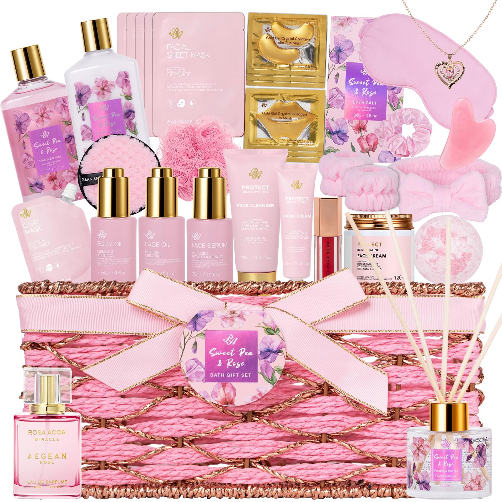 35 Pcs Gifts for Women, Lavender Bath &amp; Body Gift - RA ROSA ACCA