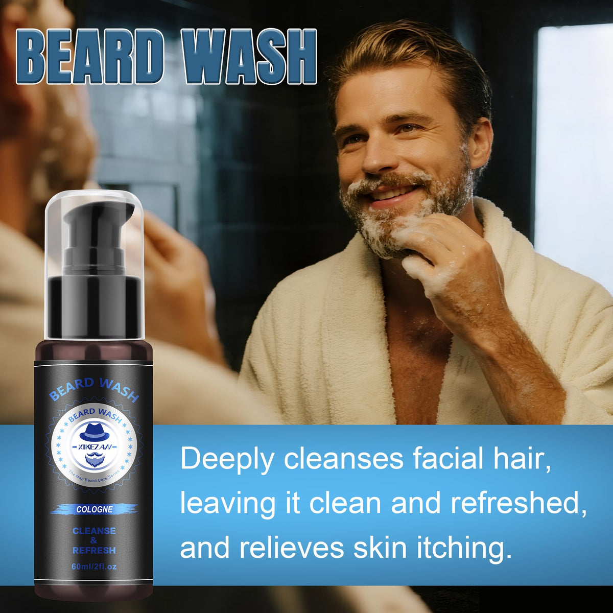 XIKEZAN Beard Kit for Men Grooming Care w Cologne Soften - XIKEZAN Official Imagery - 4