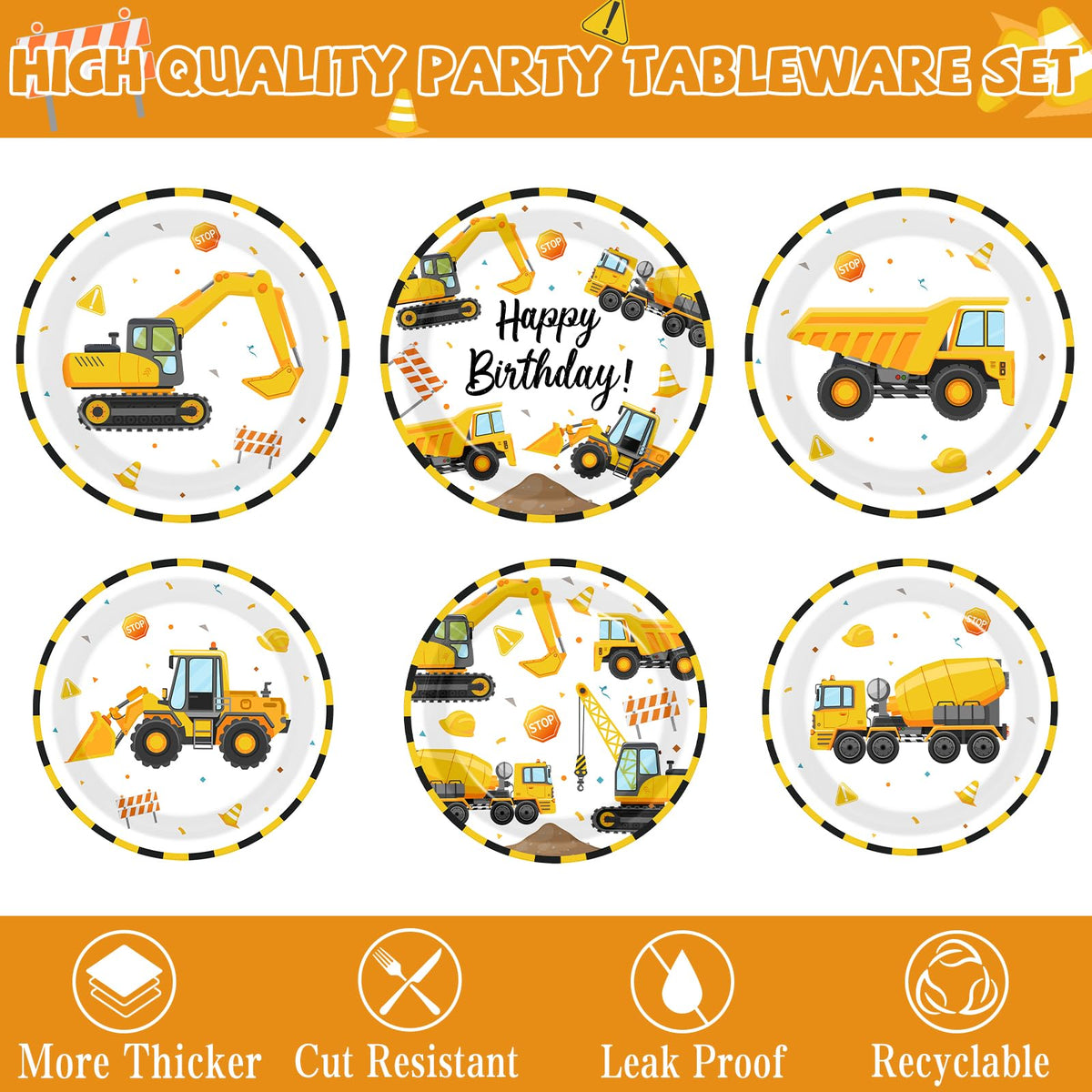 Construction Birthday Party Supplies All in 1 Construction - Juweked Official Imagery - 4