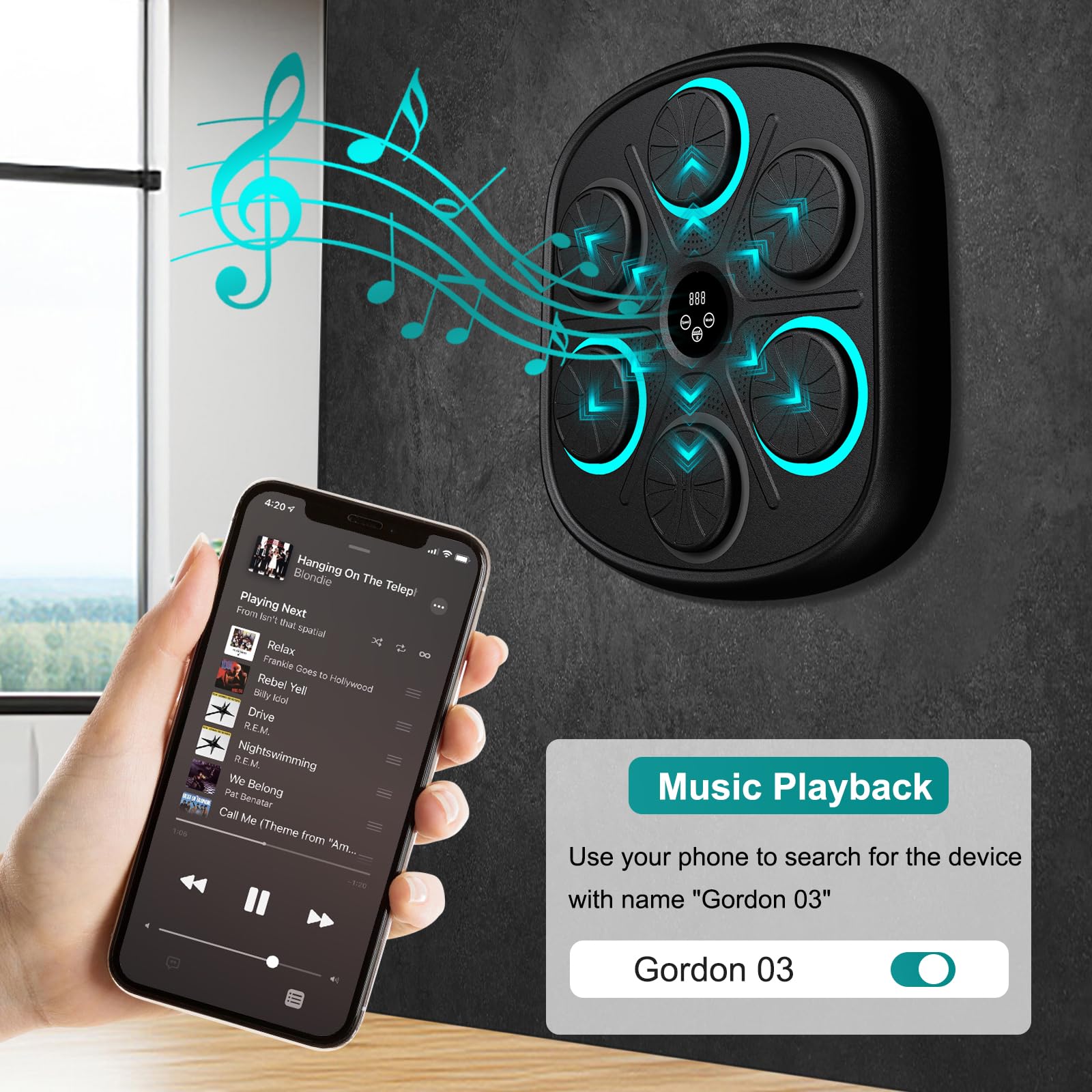 OurStarry Smart Music Boxing Machine for Adults and Kids, Wall Mounted - View 4