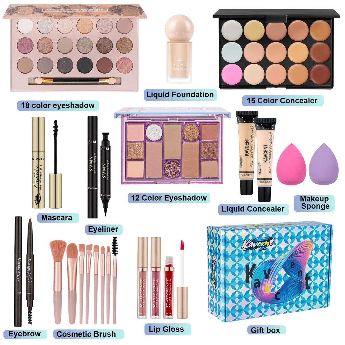 Makeup Kit for Women Full Kit Makeup Set for Teens Teenager - KAVCENT Official Imagery - 3