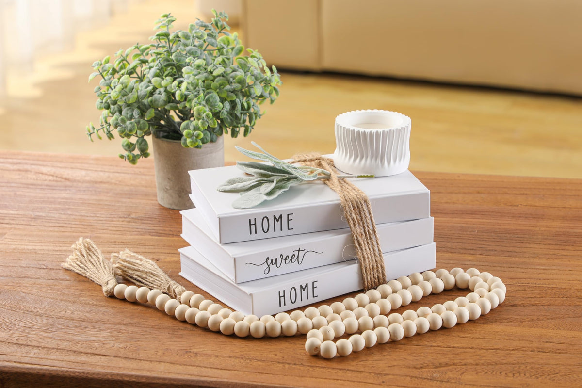 Home Sweet Home White Decorative Books for Home Decor - TenXVI Designs Official Imagery - 8