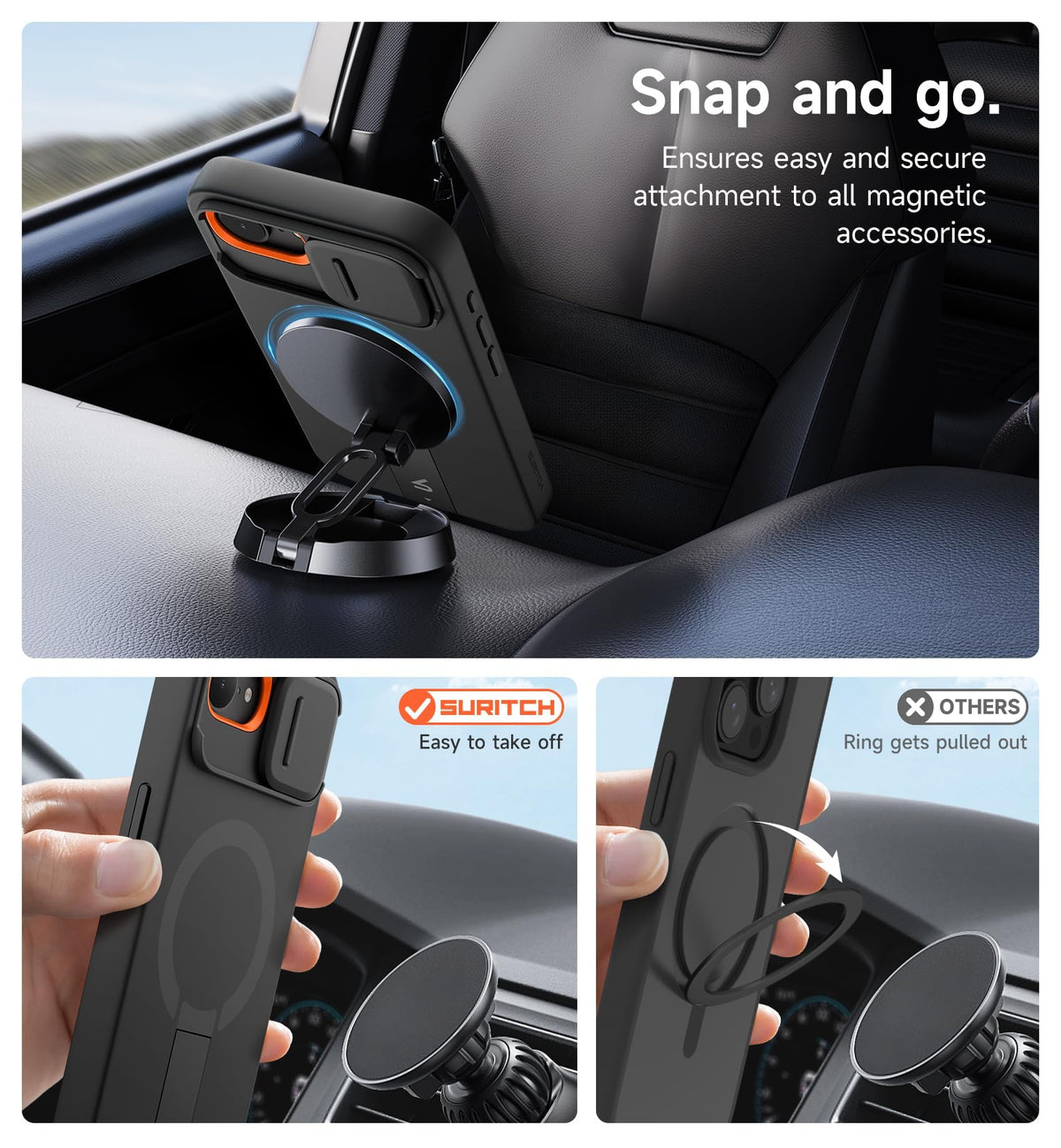 SURITCH for iPhone 17e 16e Case with Magnetic Camera Slide - SURITCH Official Imagery - 7
