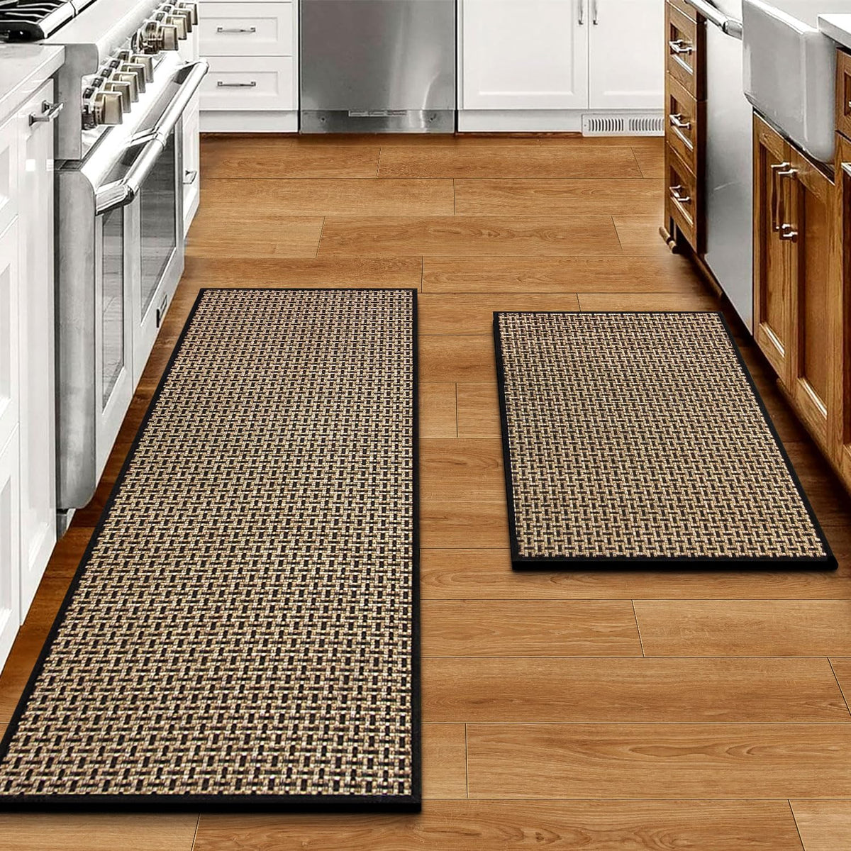 eqivei Kitchen Rugs Non Slip Washable 2 Piece Kitchen Mats - eqivei Official Imagery - 1