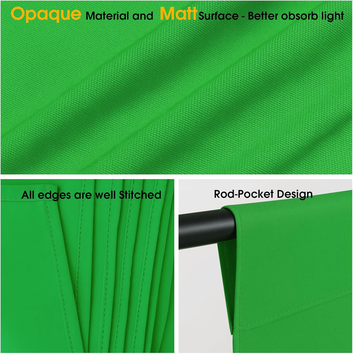 CPLIRIS 10x20ft green screen backdrop for photography with dual-pocket design, suitable for studio or outdoor use