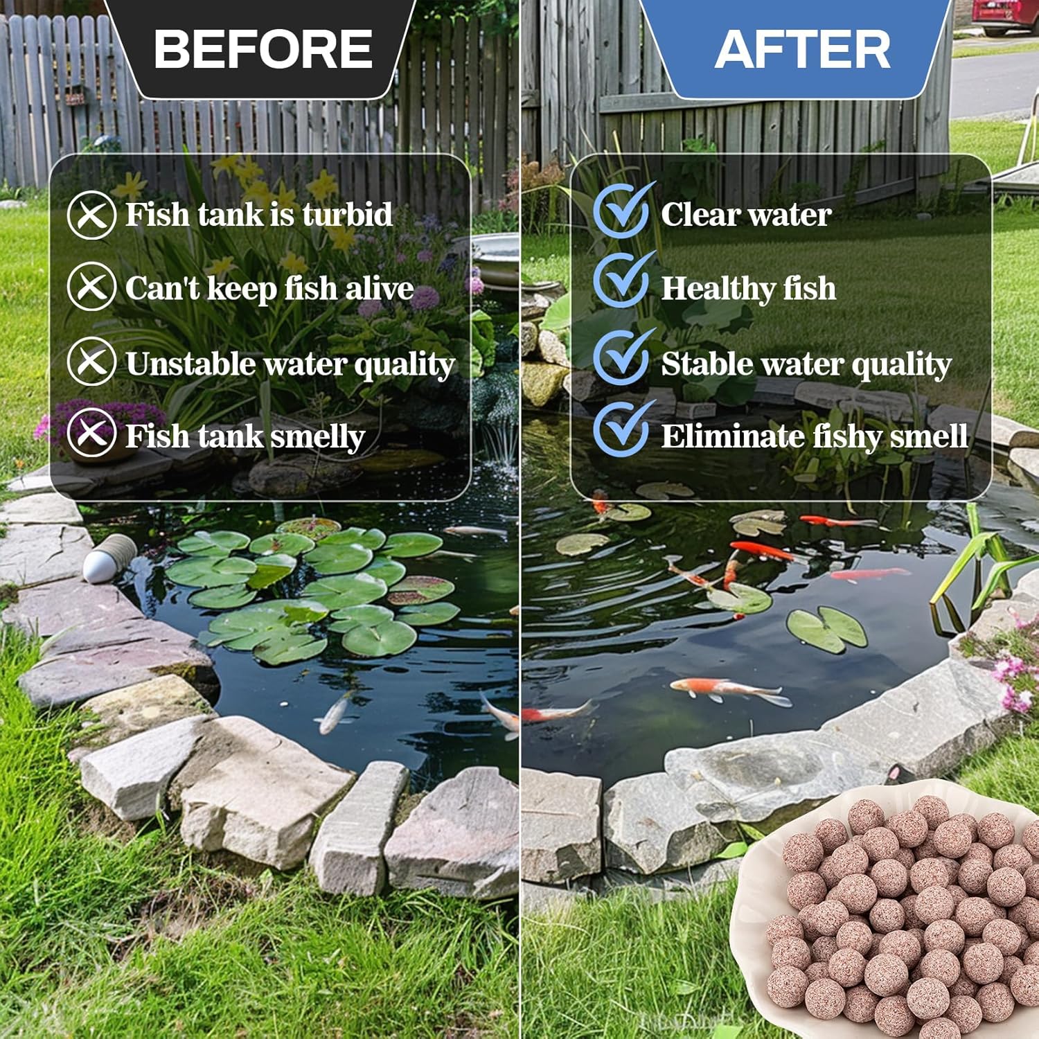 Sukh ceramic bio balls for fish tanks, round sphere filter media, nano-tech bio-spheres for aquarium biological filtration