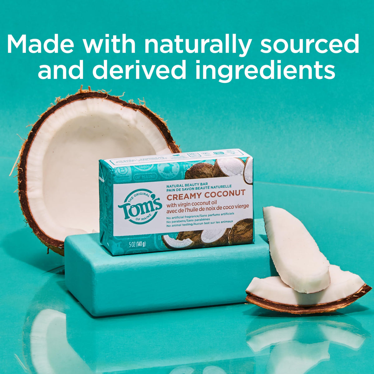 Tom s of Maine Natural Beauty Bar Soap Creamy Coconut With - Tom's of Maine Official Imagery - 3