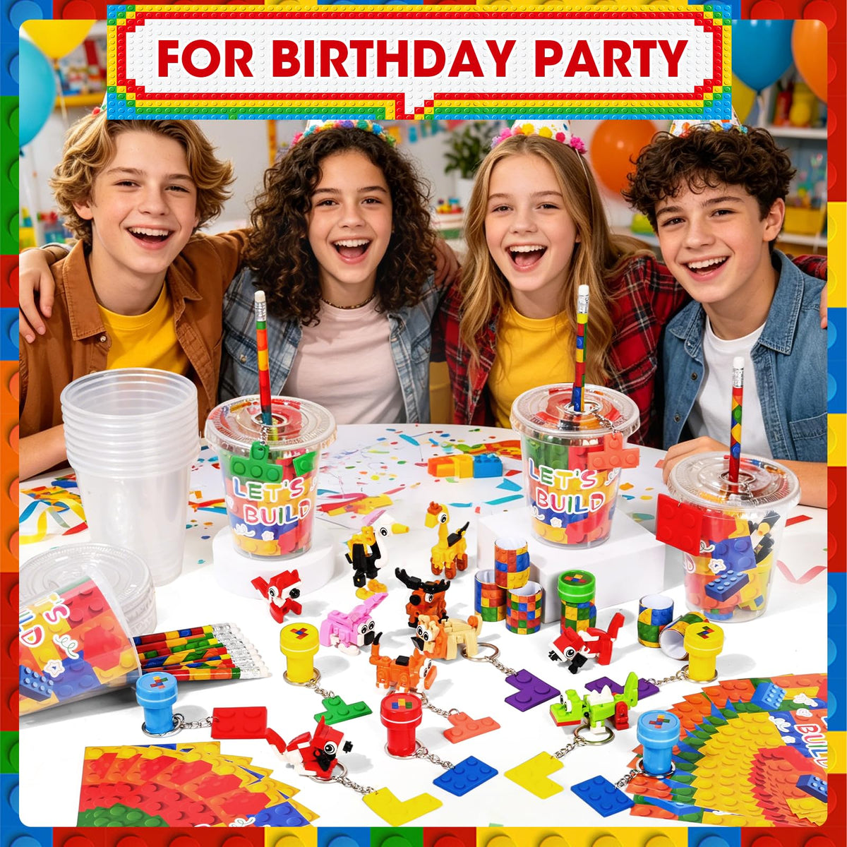 84 Pcs Building Blocks Party Favors Birthday Goodie Bags - Yazetto Official Imagery - 8
