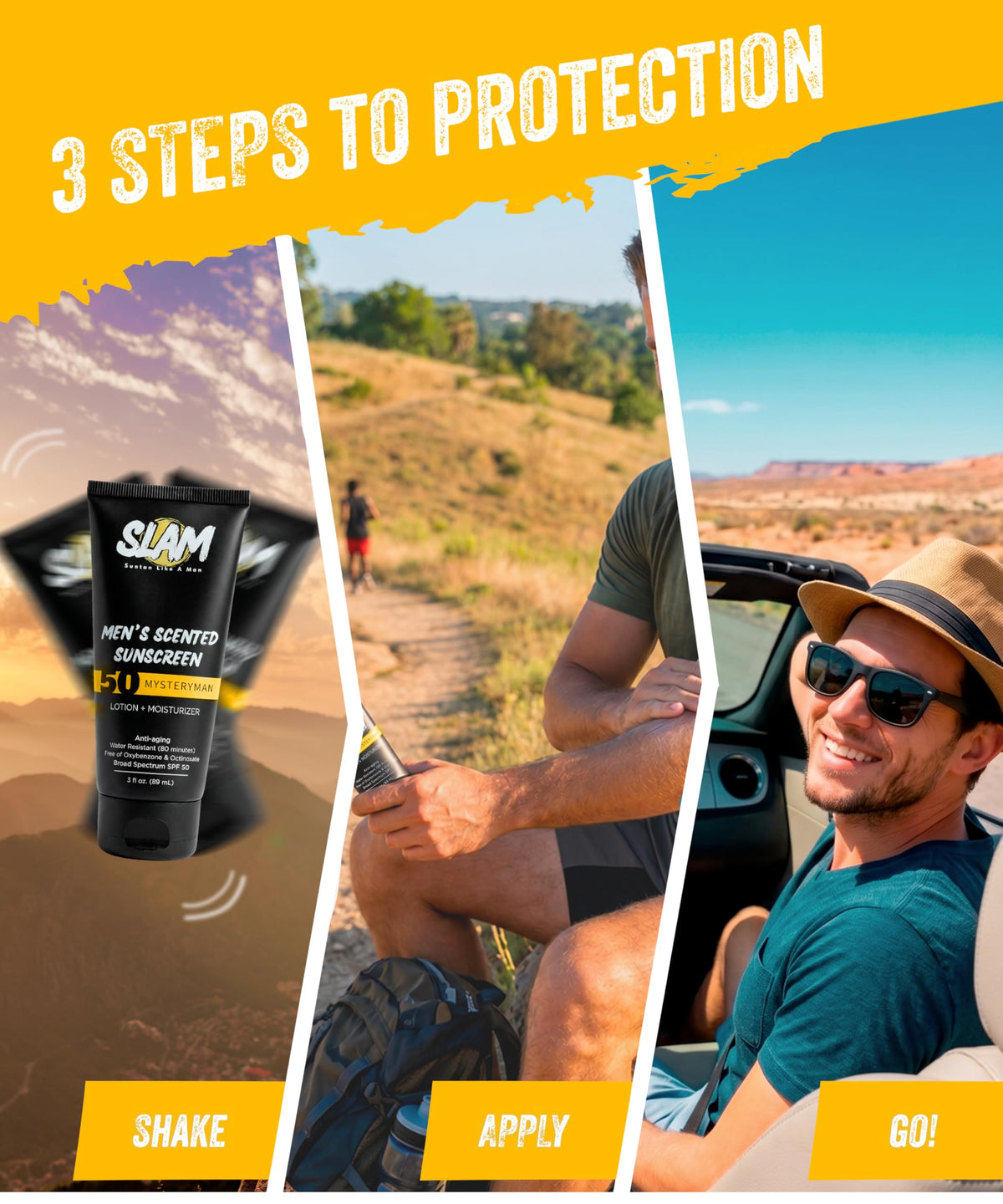 SLAM Sunscreen for Men Mens Face Lotion with SPF 50 - Slam Lotion Official Imagery - 5