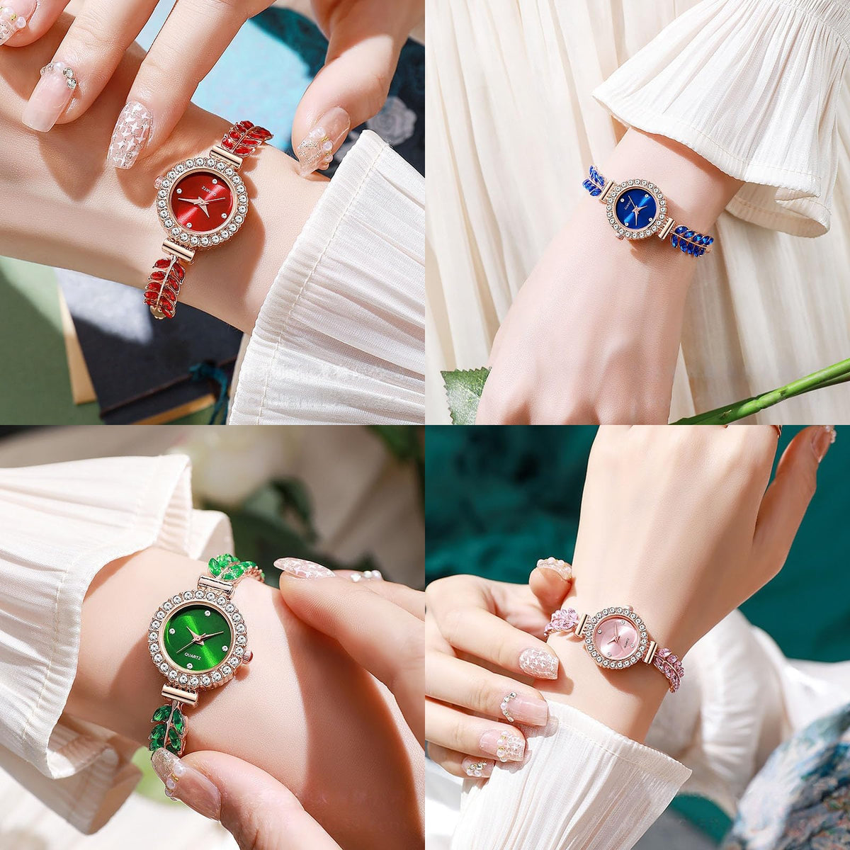 6 Pack Watch Set for Women Bling Diamond Dress Adjustable - dayutech Official Imagery - 3