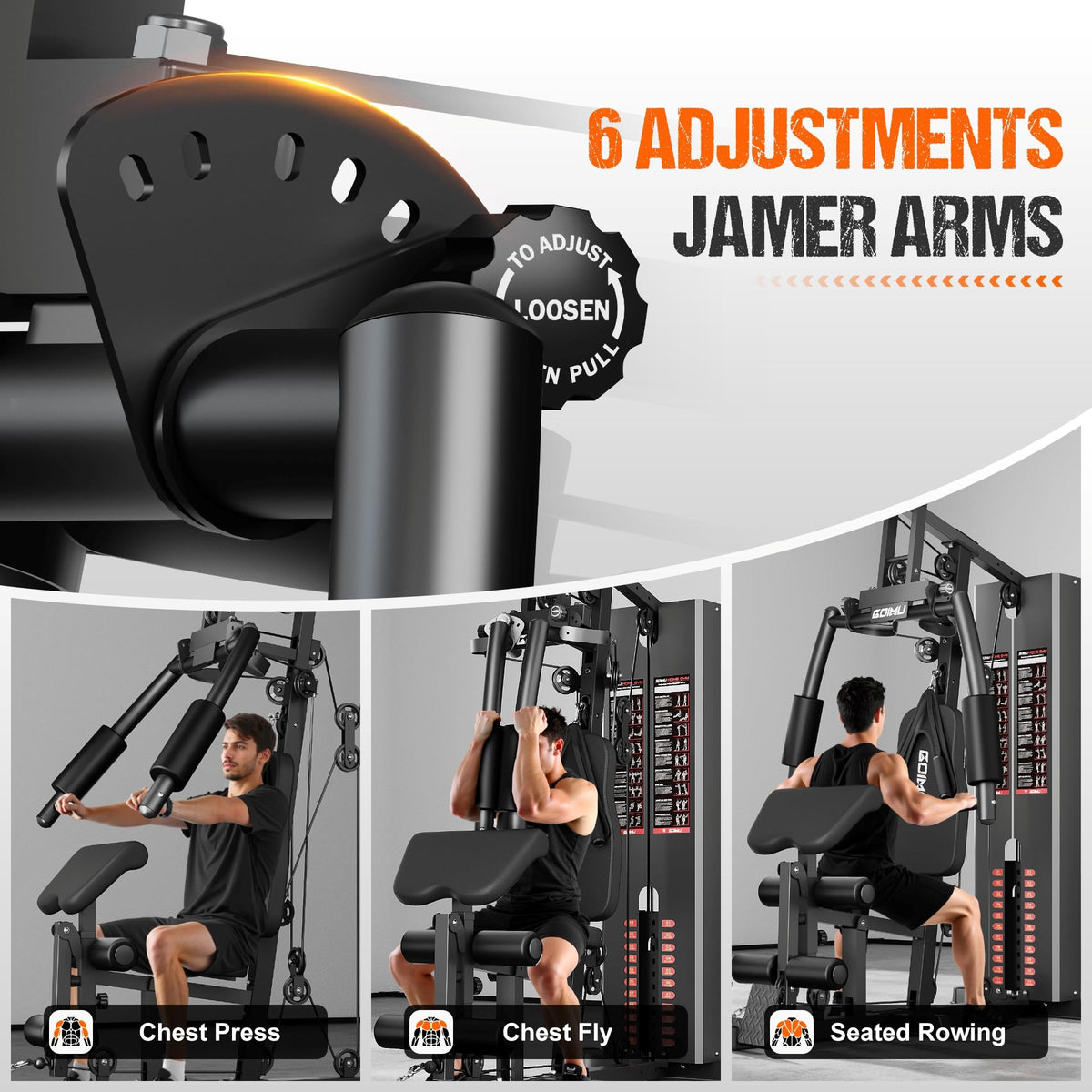 Home Gym M1 Workout Station with 140LBS Weight Stack - Goimu Official Imagery - 3