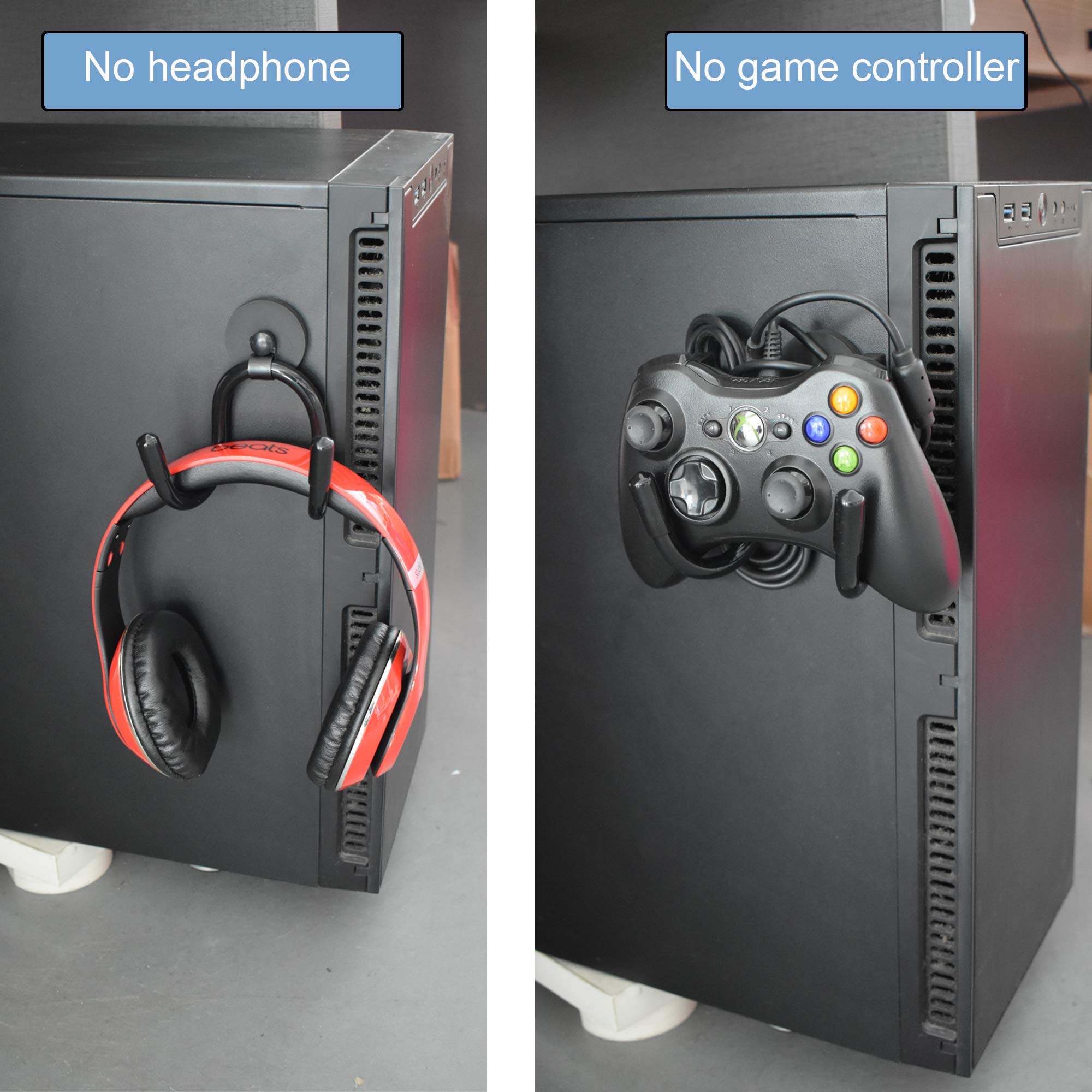 YYST Magnetic Headset Headphone Holder for Computer/Gaming Headsets, Headphone, up to 1 kg(2 lbs)- No Headsets (2)