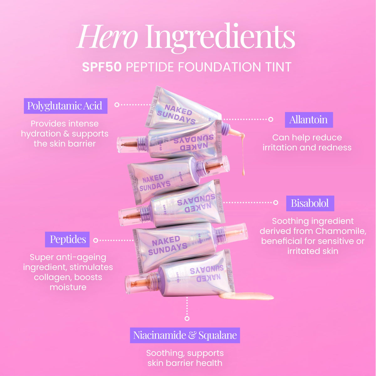 Naked Sundays 2 in 1 Peptide Skin Tint with SPF 50 2 Fair - Naked Sundays Official Imagery - 4