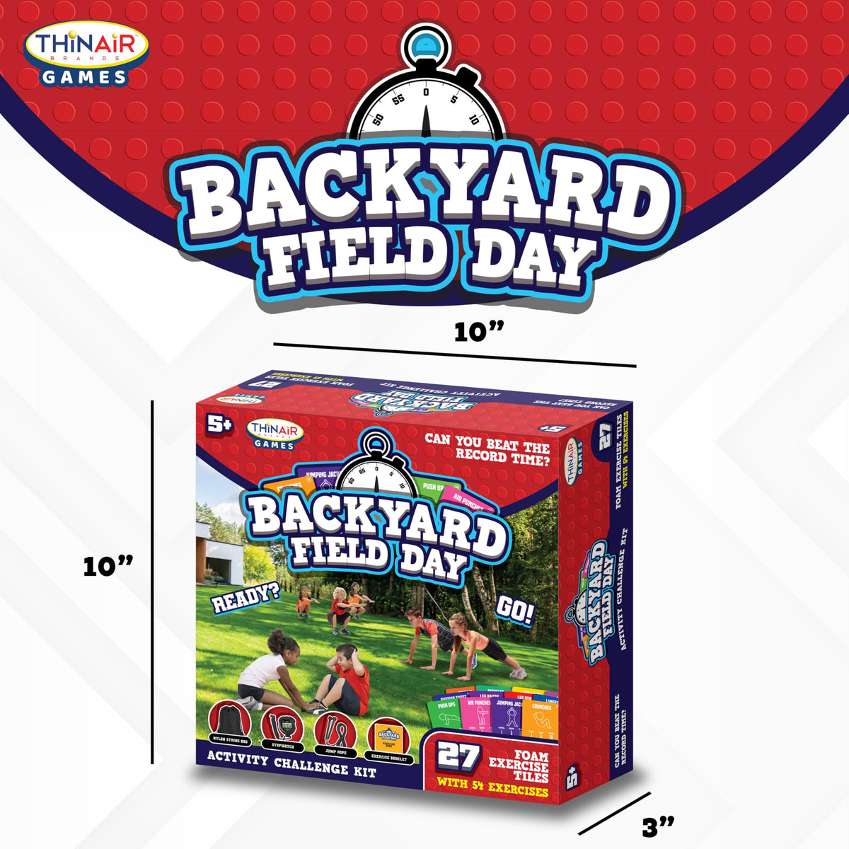 Backyard Field Day Obstacle Course Game 27 Double Sided Foam - Playful Minds Official Imagery - 3