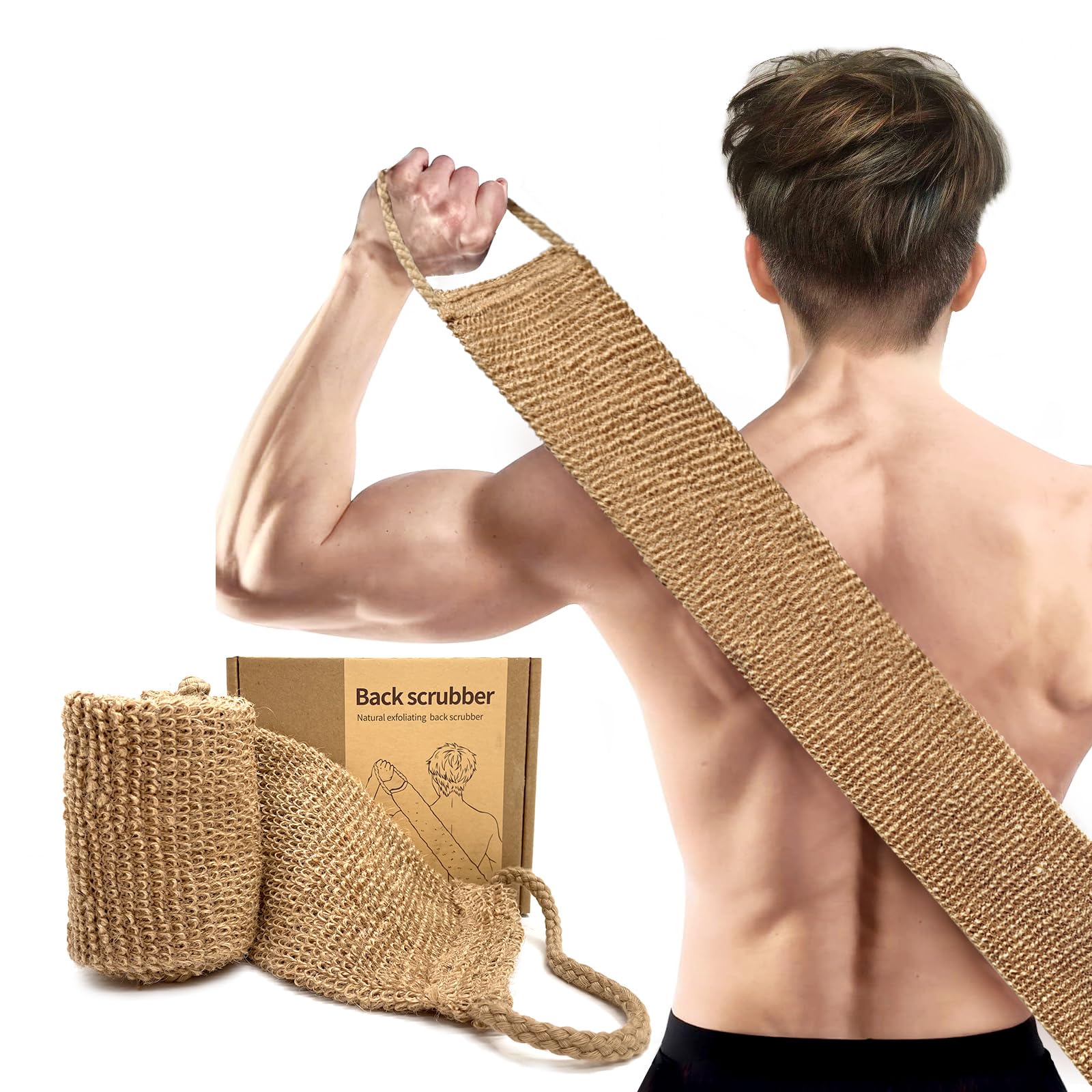 YOTDHUO Extra Rough Exfoliating Back Scrubber,Natural Body Exfoliator for - YOTDHUO Official Product View 1