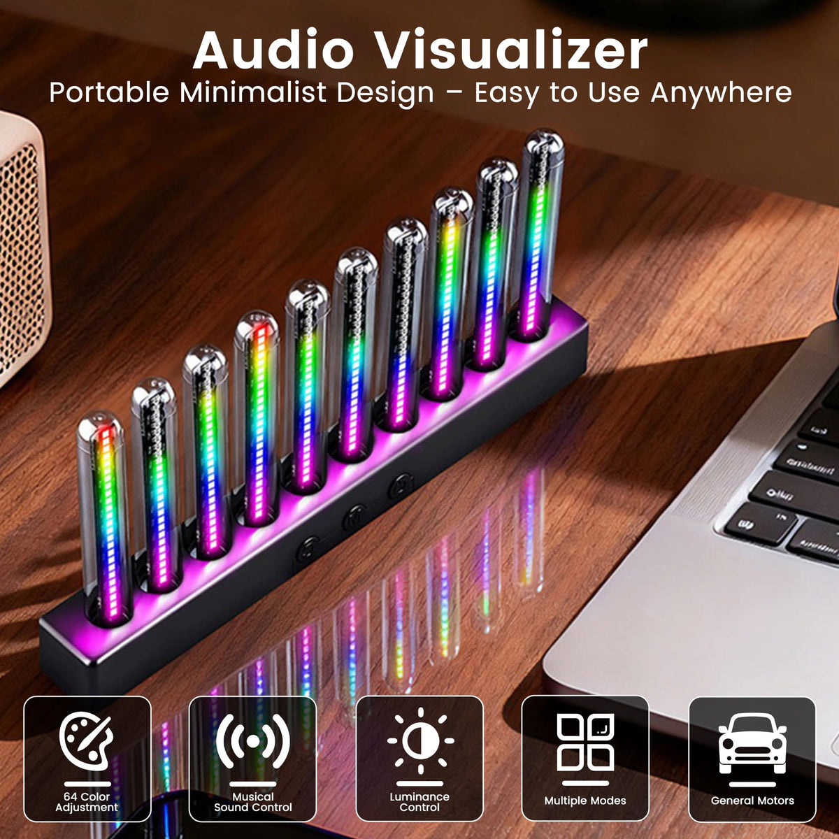 Audio Visualizer Gadget Rechargeable RGB Sound Activated - BSOD Official Imagery - 7