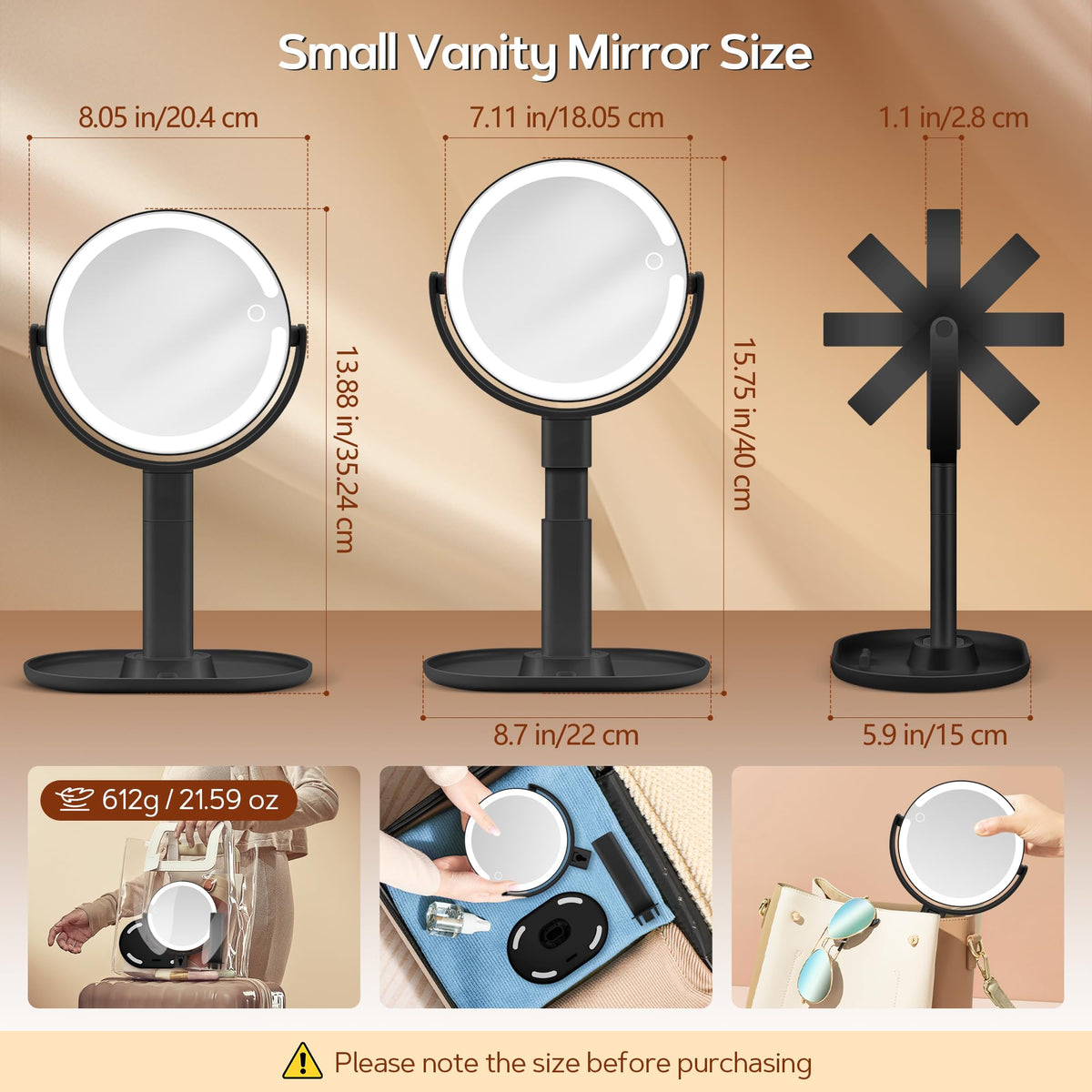 Makeup Mirror Double Sided Lighted Magnifying Mirror 30X - B Beauty Planet Official Imagery - 3