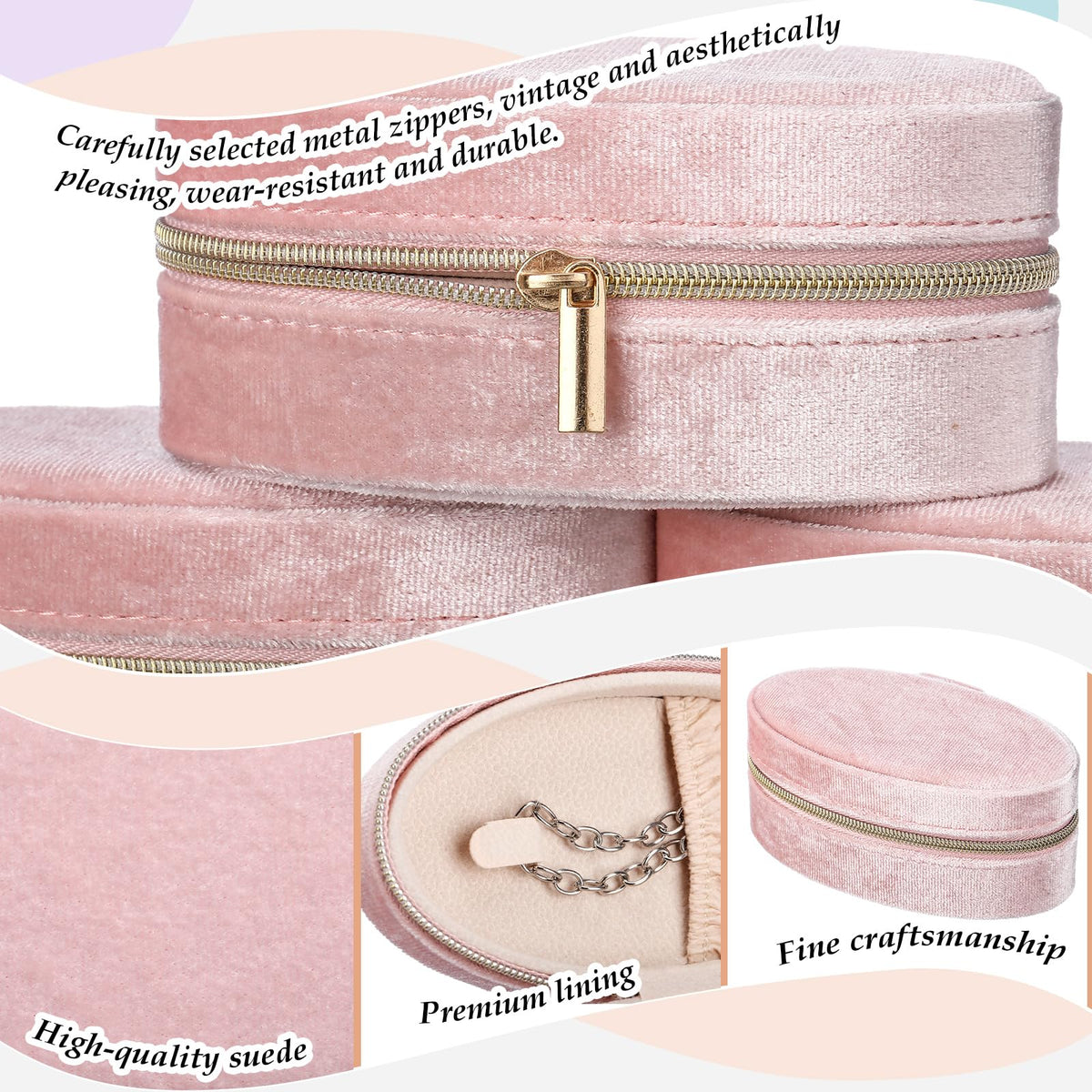Kenning 12 Pcs Small Velvet Jewelry Case Travel Organizer - Kenning Official Imagery - 5