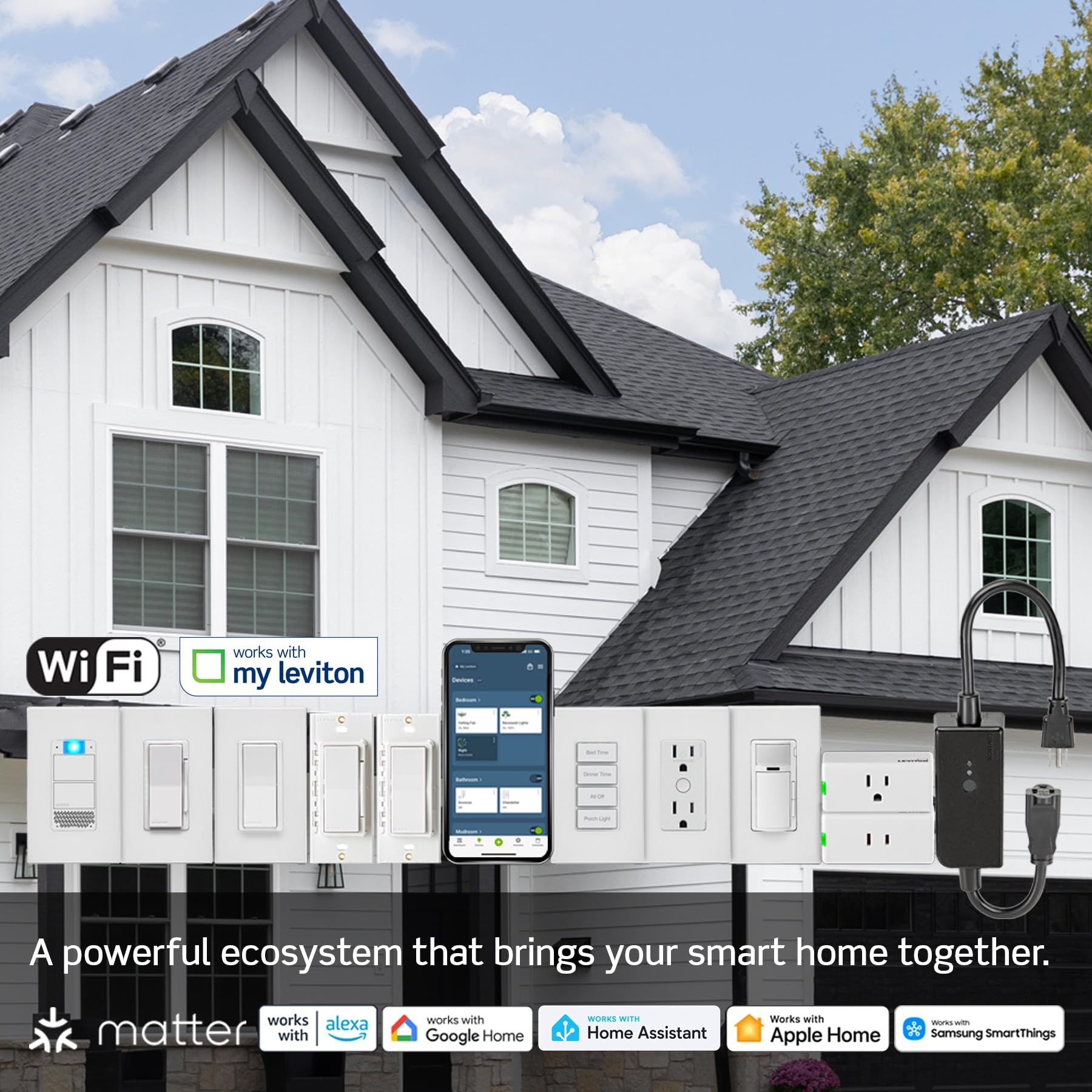 Leviton Decora Smart Switch, Wi-Fi, Works with Matter, Alexa, Google Assistant, - Leviton Official Product View 8