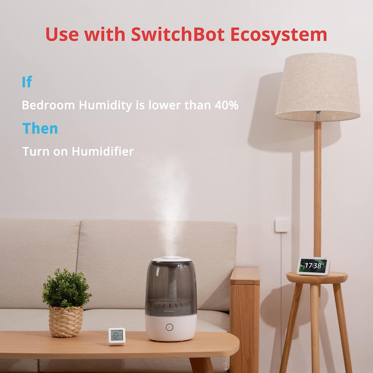 SwitchBot WiFi Hygrometer Thermometer with Hub Dewpoint VPD - SwitchBot Official Imagery - 8