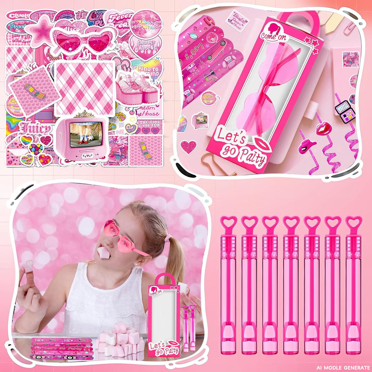 CHSLtmxq 122 PCS Pink Party Favors Toy Goodie Bag Stuffers - CHSLtmxq Official Imagery - 6