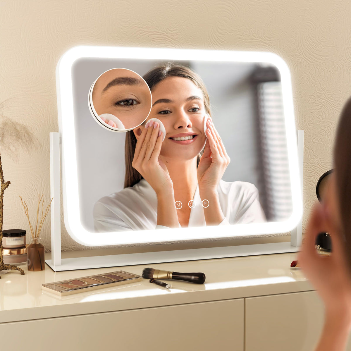 FENNIO Vanity Mirror with Lights 17 x13 Makeup Mirror with - FENNIO Official Imagery - 7