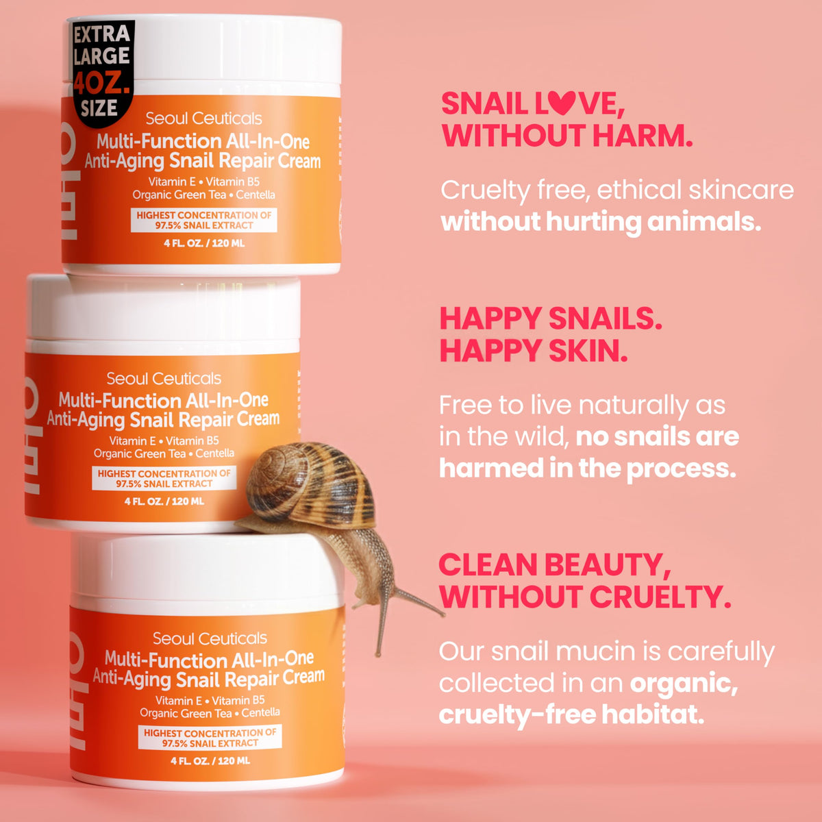 SeoulCeuticals 97 Snail Mucin Korean Face Moisturizer Skin - SeoulCeuticals Official Imagery - 7