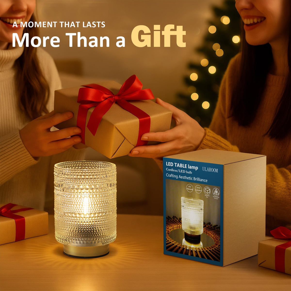 Small Battery operated Lamp with Timer for Bedside Coffee - ULAROOM Official Imagery - 7