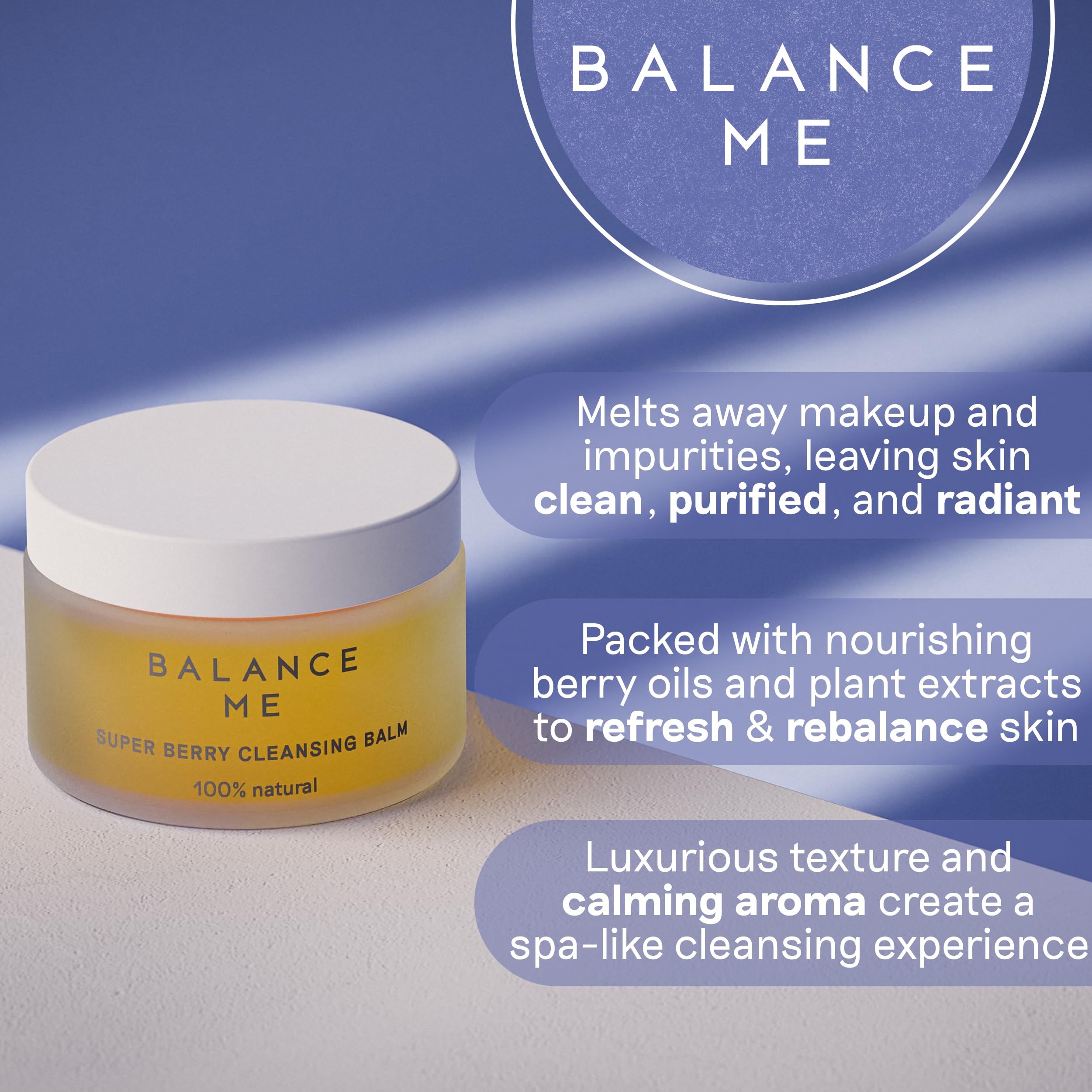 Balance Me Super Berry Face Cleansing Balm, Hydrating Makeup - Balance Me
