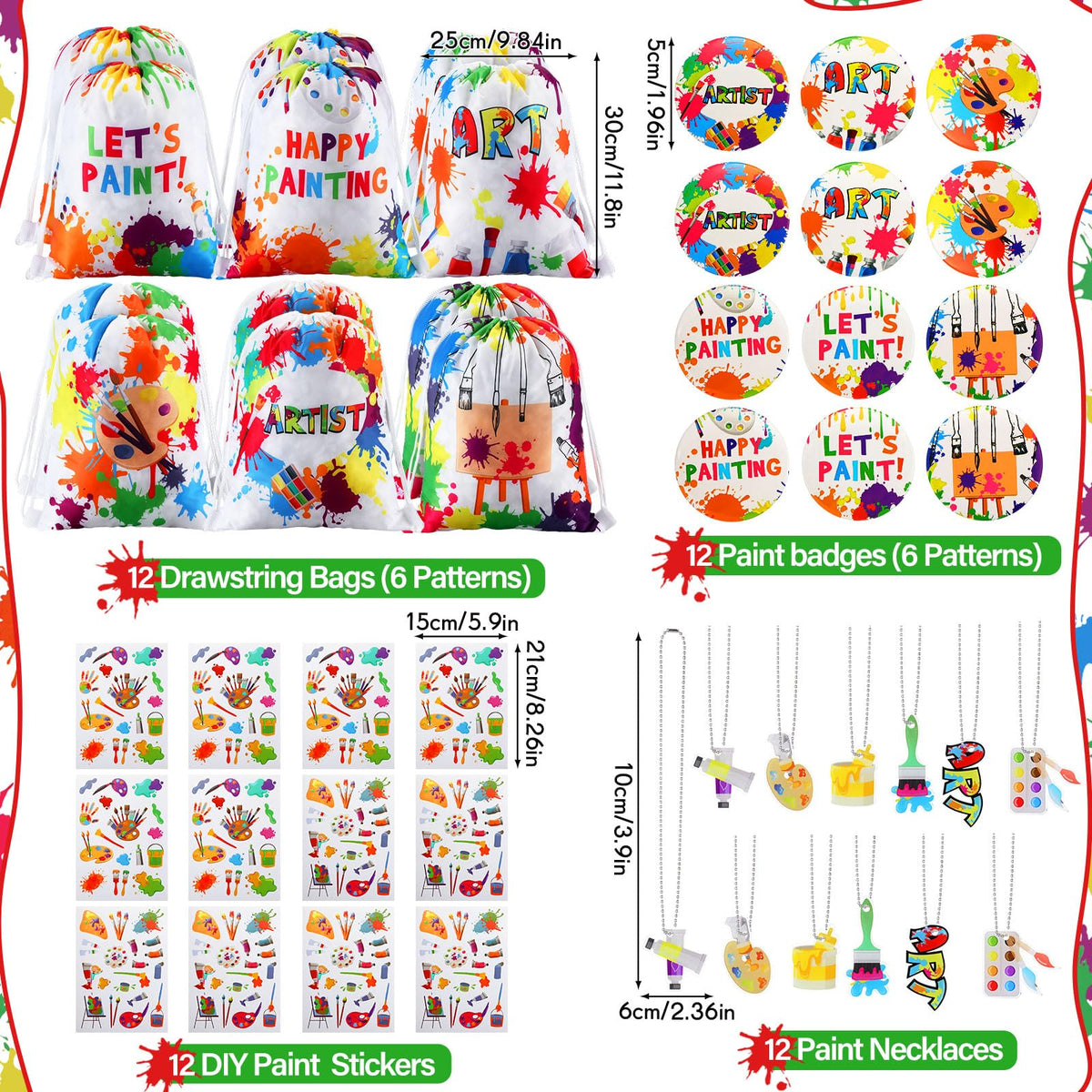 Jenaai 102 Pcs Art Party Favors for Kids Paint Birthday - Jenaai Official Imagery - 4