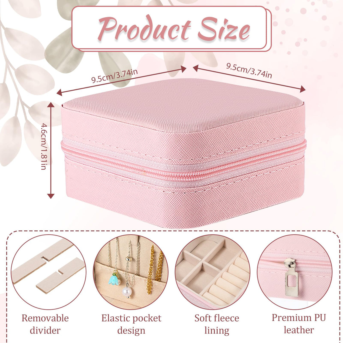 SHENLIU 12 Pcs Mini Pink Travel Jewelry Case Bridesmaid - SHENLIU Official Imagery - 4