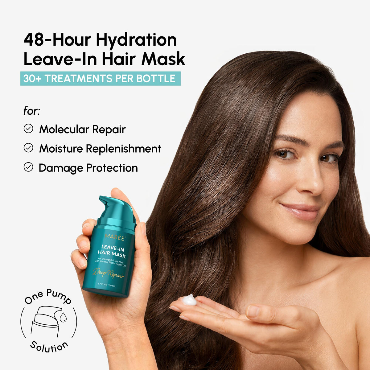 MAREE Deep Conditioning Leave In Hair Mask for Damaged Hair - MAREE Official Imagery - 3