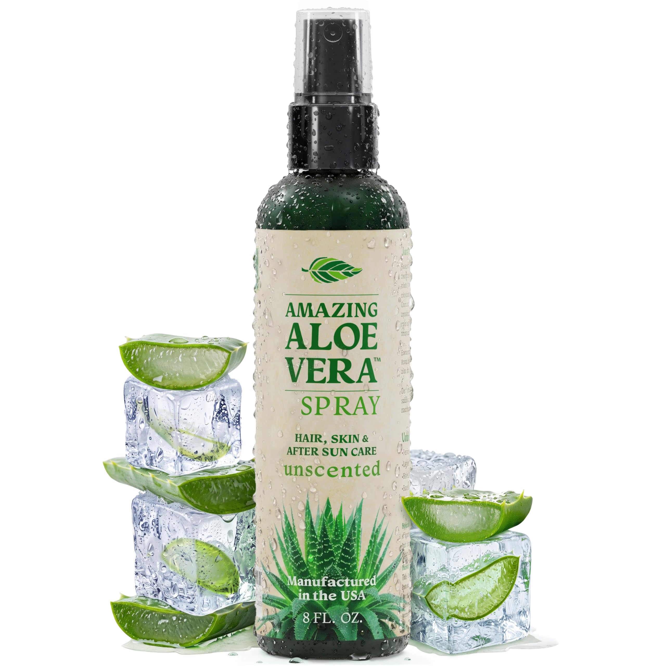 Green Leaf Naturals Aloe Vera Spray, After Sun Care for Face, - Product Imagery