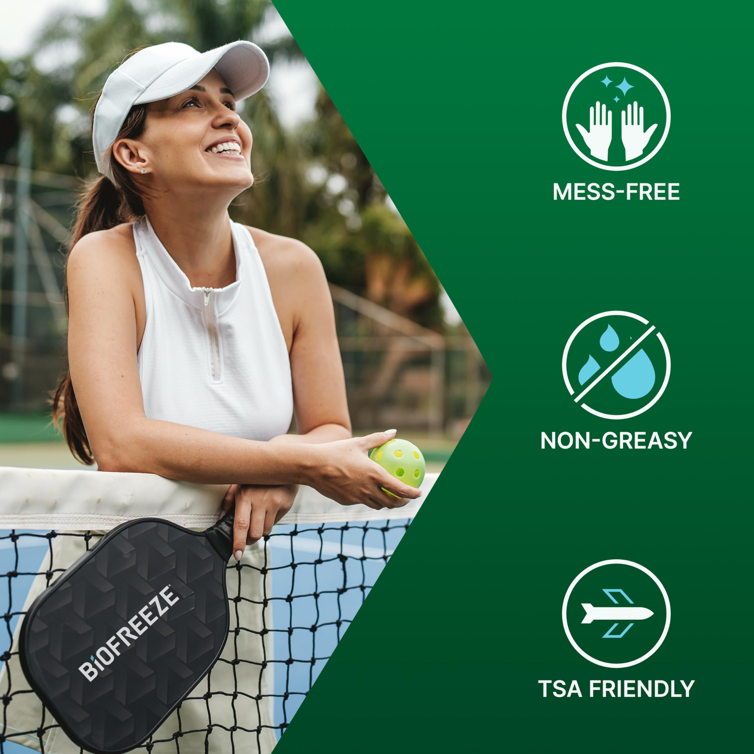 Biofreeze Dry Stick medication with menthol for mess-free pain relief, featuring a portable stick applicator for targeted soothing.