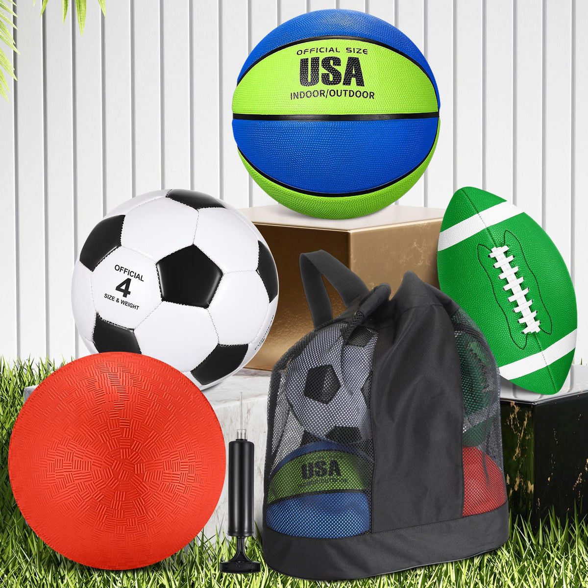 Deekin 4 Pcs Sport Balls Set for Kid Teen Playground Ball - Deekin Official Imagery - 6