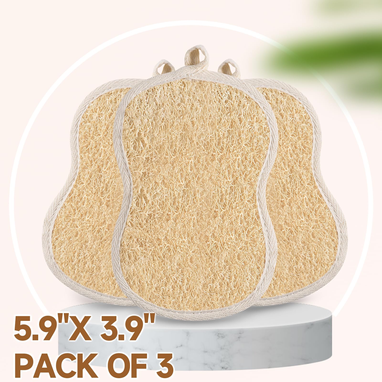 YEMTAL Natural Loofah Exfoliating Body Scrubber, Bath Luffa Sponge, Loofas Body - YEMTAL Official Product View 7