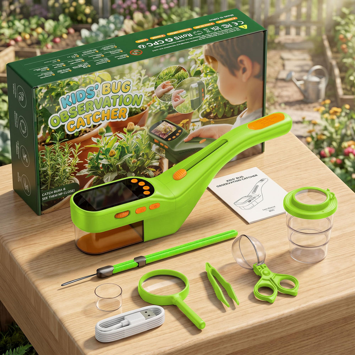 Bug Catcher for Kids with 500X Microscope 2 4 Screen STEM - CIMELR Official Imagery - 3