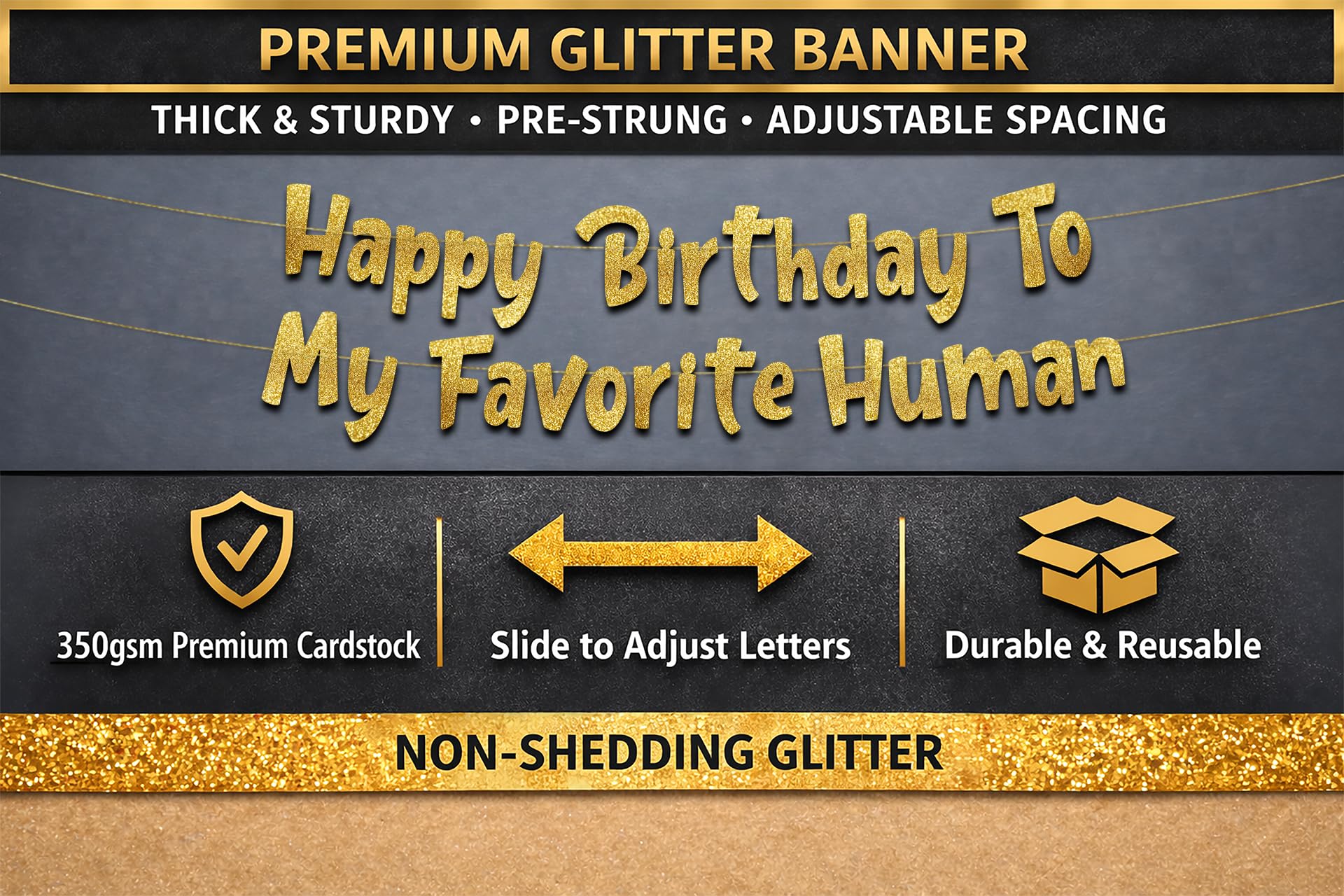 Sterling James Co. Pre-Strung Happy Birthday To My Favorite Human - Sterling James Co. Official Product View 4