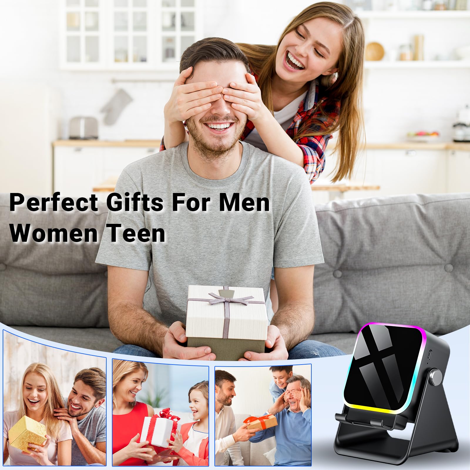 AIKELA Induction Speaker with Phone Stand 5 in 1 Wireless Bluetoo by AIKELA - Angle View 7
