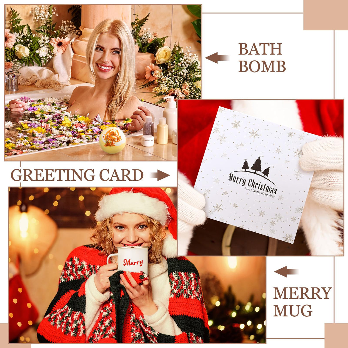 8 Pcs Christmas Women Gifts Coworkers Christmas Basket Gift - Breling Official Imagery - 6