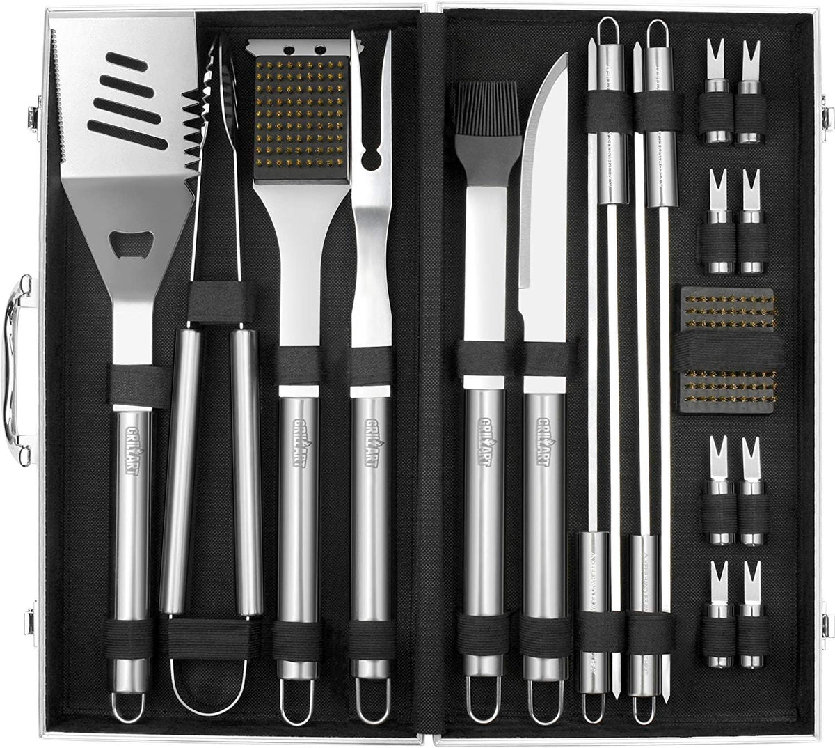 GRILLART BBQ Grill Utensil Tools Set Reinforced BBQ Tongs 19 - GRILLART Official Imagery - 6
