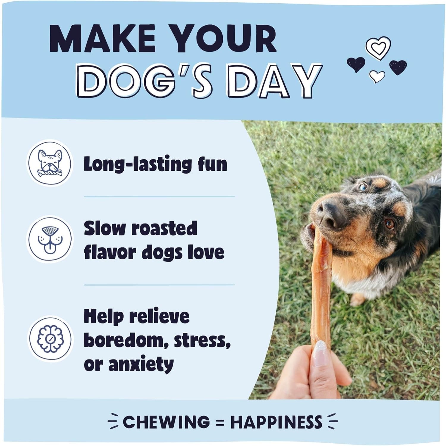 Pawstruck natural 5-8 inch bully sticks for dogs, long-lasting chews with a textured surface, ideal for promoting healthy chewing.