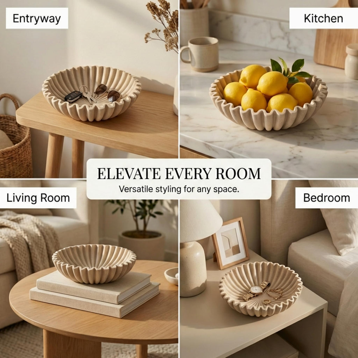 Large Decorative Bowl for Home Decor - OAKOA Official Imagery - 5