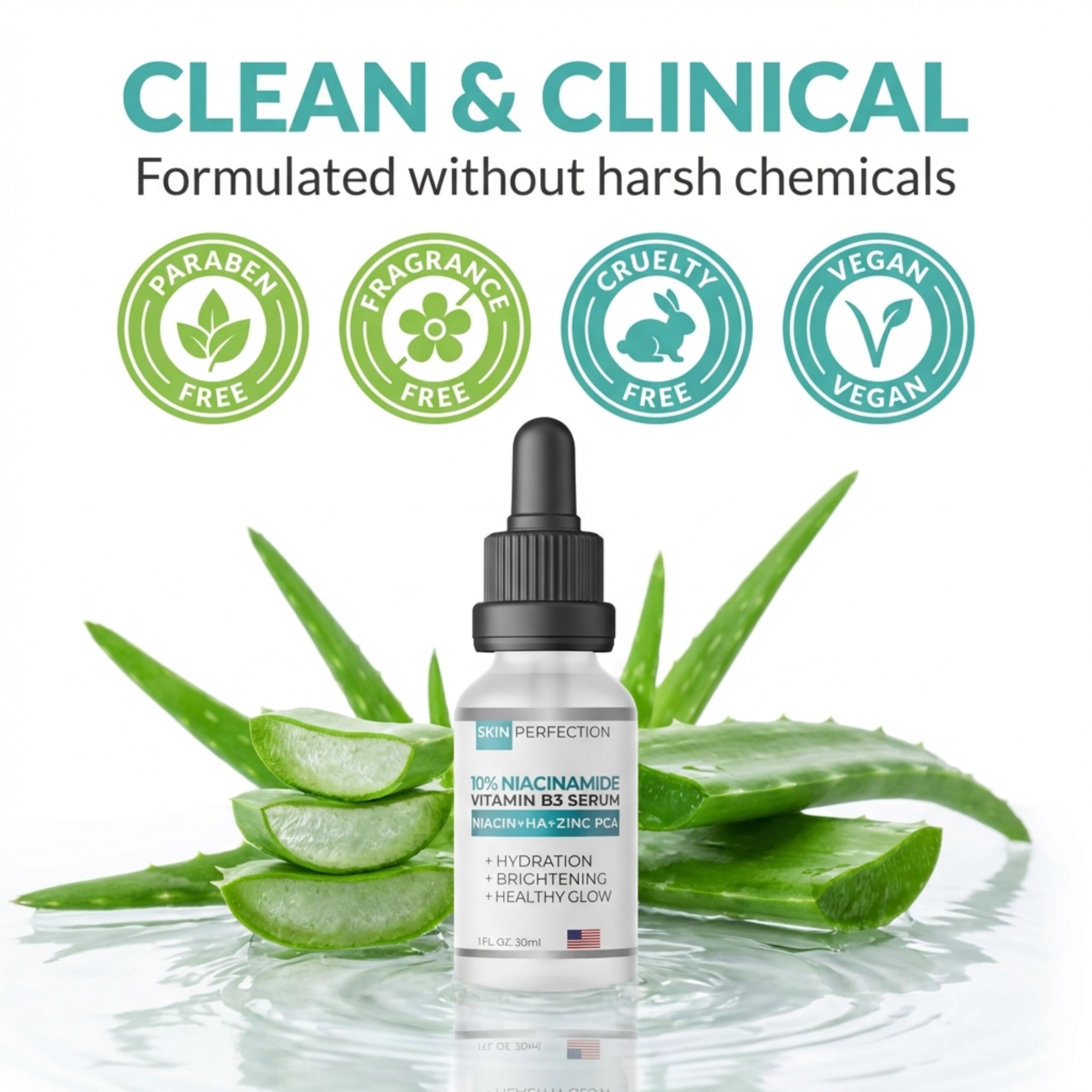 Niacinamide Serum for Face 10% with Zinc, Dark Spot &amp; Pore, - Skin Perfection