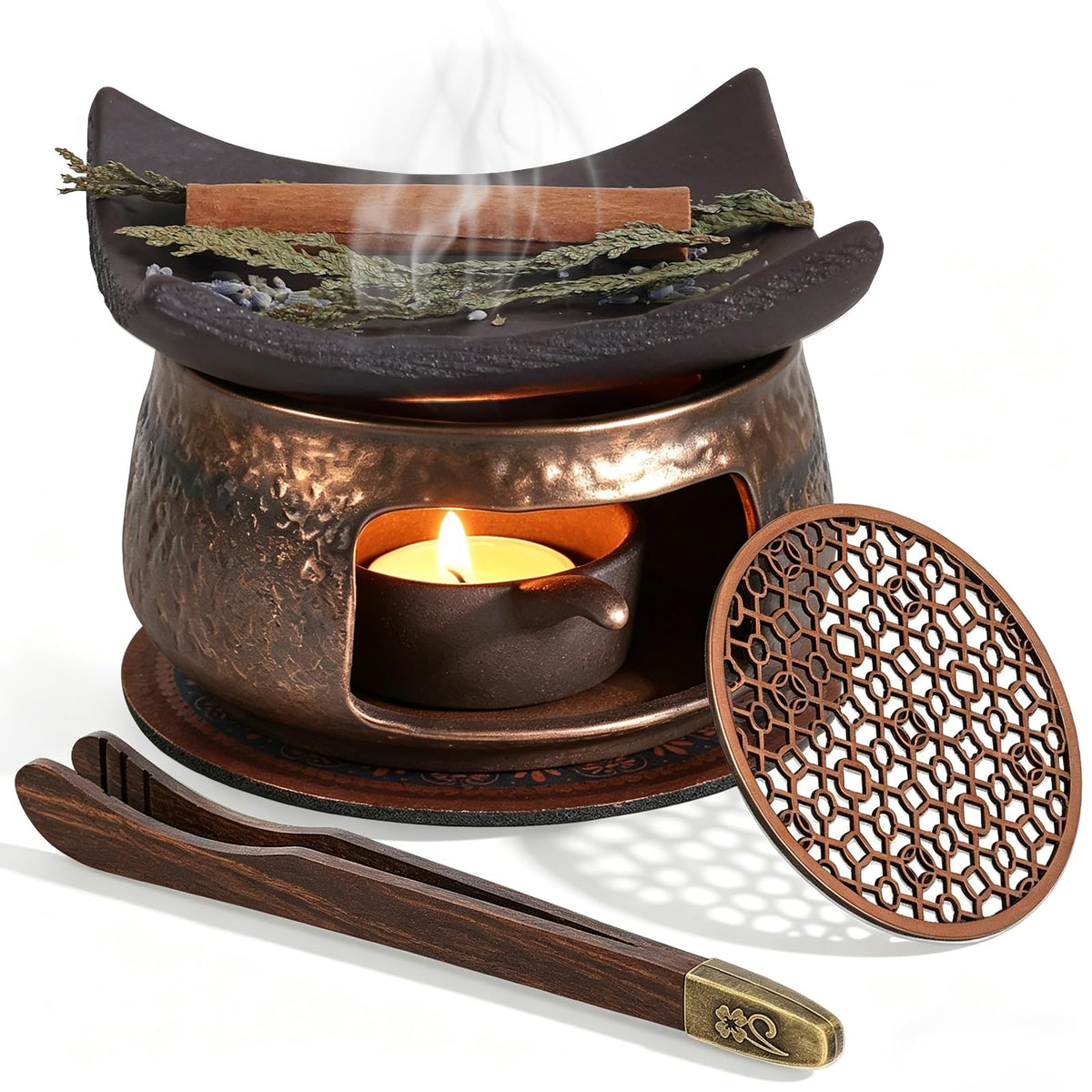 Zen Herb Burner Kit 1250 C High Fired Aromatherapy Burner - BYSHIGEBAO Official Imagery - 1