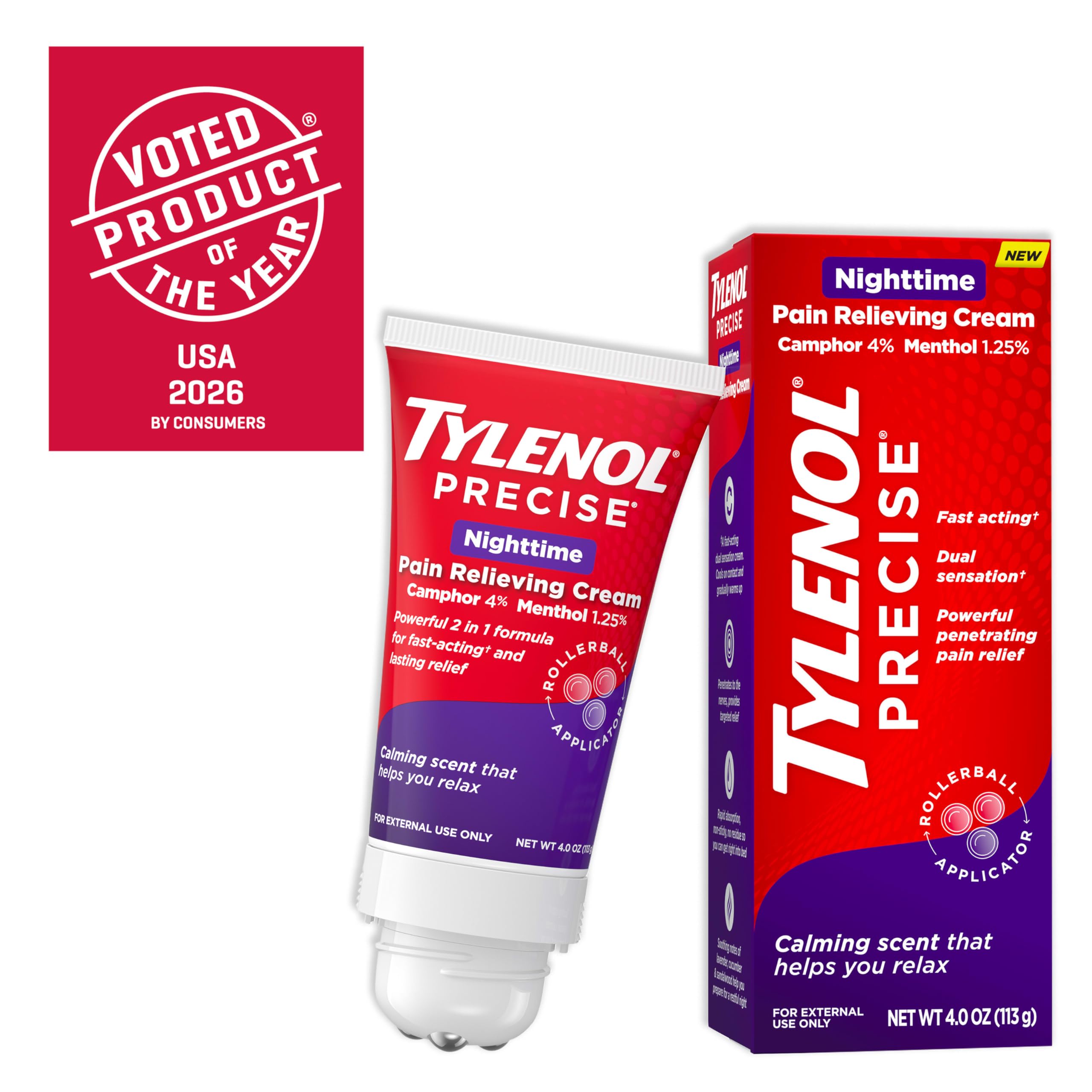 Tylenol Precise Nighttime Pain Relieving Cream, 4 oz