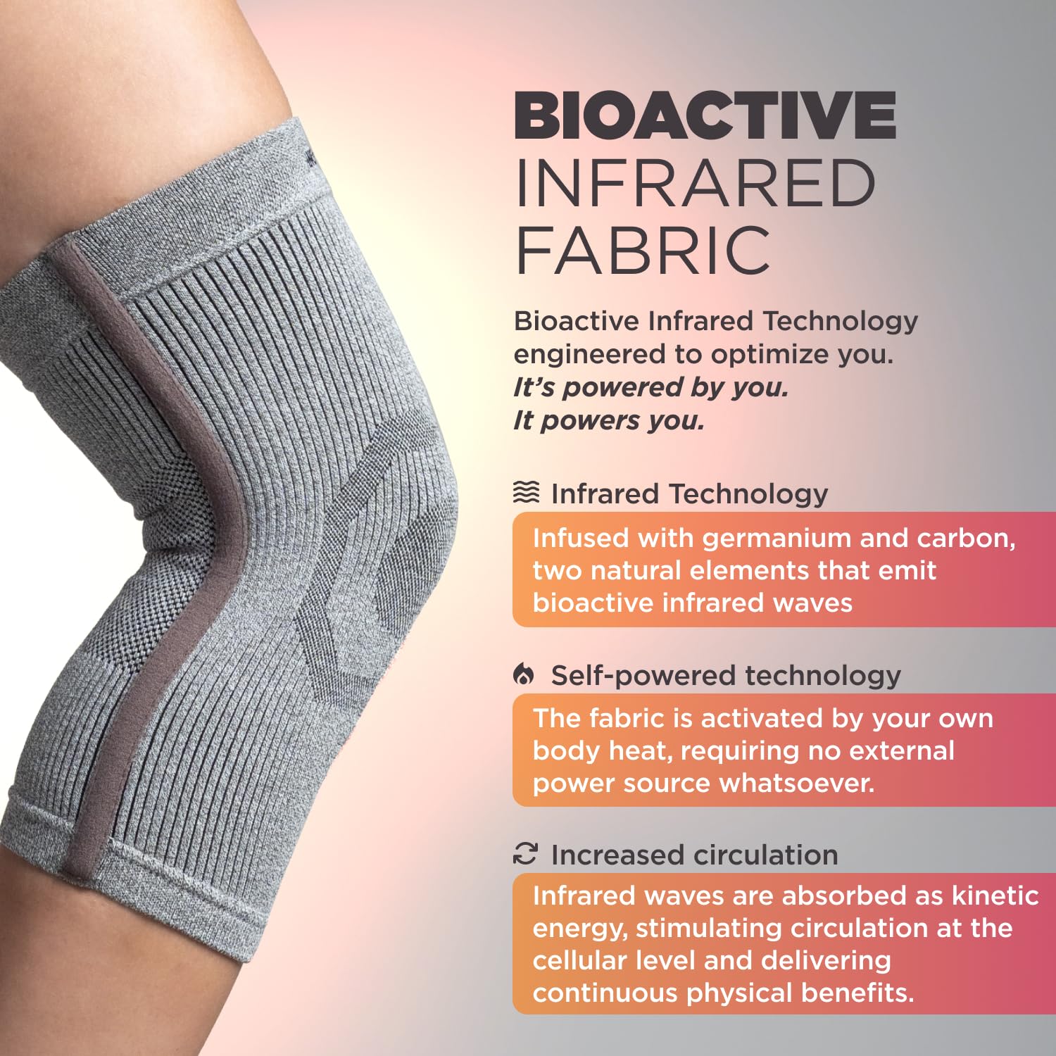 Incrediwear Knee Sleeve – Knee Braces for Knee Pain, Joint Pain Relief, Swelling, Inflammation Relief, and Circulation, Knee Support for Women and Men, Fits 18”-22” Above Kneecap (Black, Large)