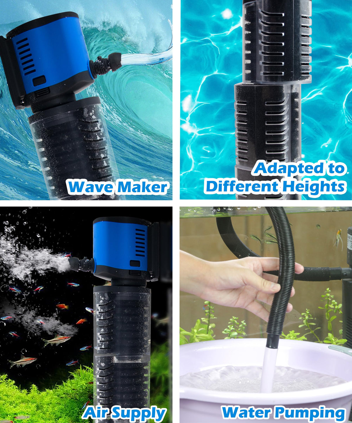 COOSPIDER Aquarium Filter for 100 500 Gallon 660 GPH - COOSPIDER Official Imagery - 6